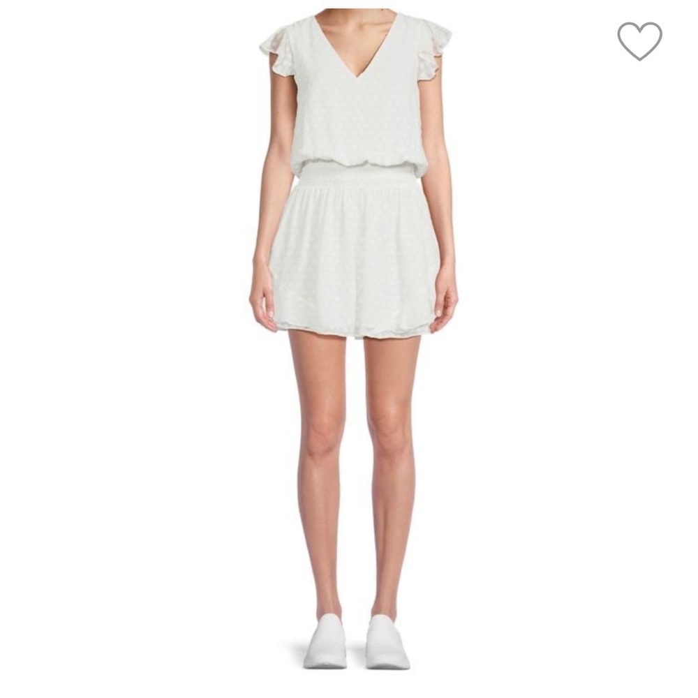 Ramy Brook - Simona Clip Dot Mini Blouson Dress - Size M